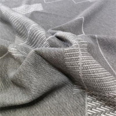 Matratzenschoner-Kissenbezugstoff aus gesponnenem Garn aus Bambuskohle/Polyester in Grau. Abgebildetes Bild