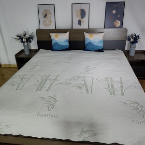 Tecido de punto de colchón verde natural 100% bambú/poliéster NOVA COLECCIÓN