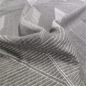 Tecido de funda de almofada protectora de colchón de fío fiado gris carbón de bambú/poliéster