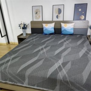 Tela hecha girar gris de bambú de la funda de almohada del protector del colchón del hilo del carbón de leña/poliéster