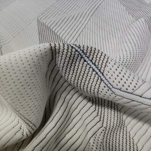 100% polyester spun yarn geometric mattress niniting fabric pillow case