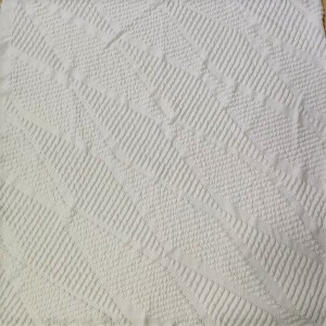 Téxtil para o fogar 100% poliéster 2022 novos patróns tecido de punto con figuras xeométricas para colchón