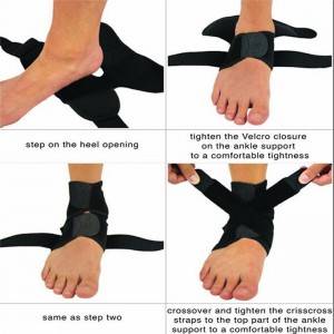 Foot Bandage Elastic Ankle Brace Black Band AS-02