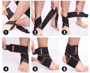 Ankle Brace Compression Strap Sleeves Inotsigira 3D Weave Elastic Bandage AS-12