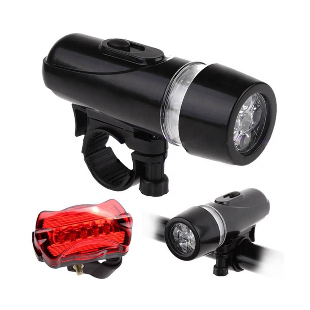 Cycle headlight 5 LED Mountain Cycling Rear Tail Light Bicycle led bike lights front back Headlight And Taillight Bicycle Light B5