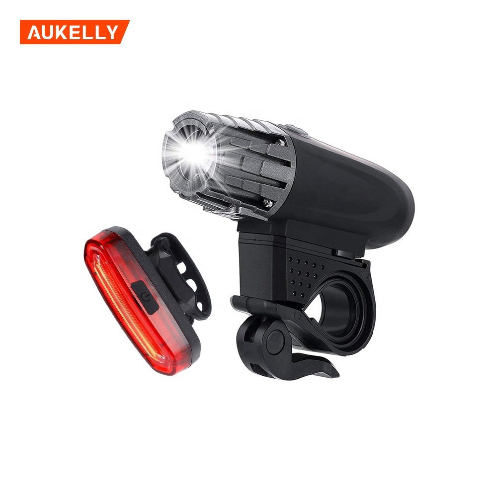 MTB Cycling light front and rear bike tail lamp Waterproof bicycle Headlight COB bicycle rear lights usb led rechargeable set B3-6