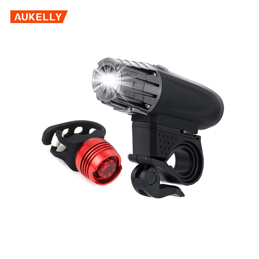 MTB Bike Light Kit Waterproof Cycling Light Built-in Battery Headlight Front Back lamp bicycle lights usb led rechargeable set B3-5