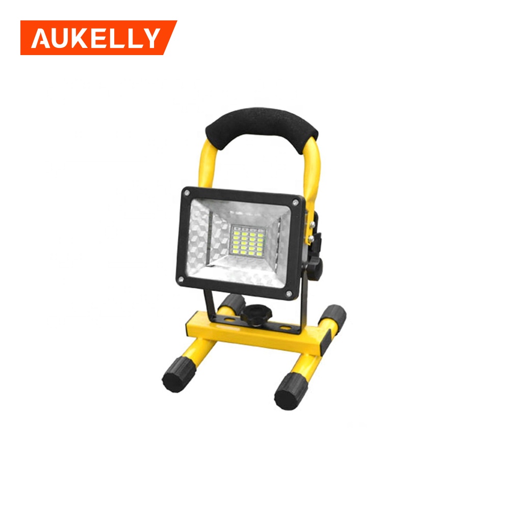 Aukelly Waterproof IP65 Portable Site Spotlight Rechargeable Outdoor Emergency cob 30w led flood work light WL12