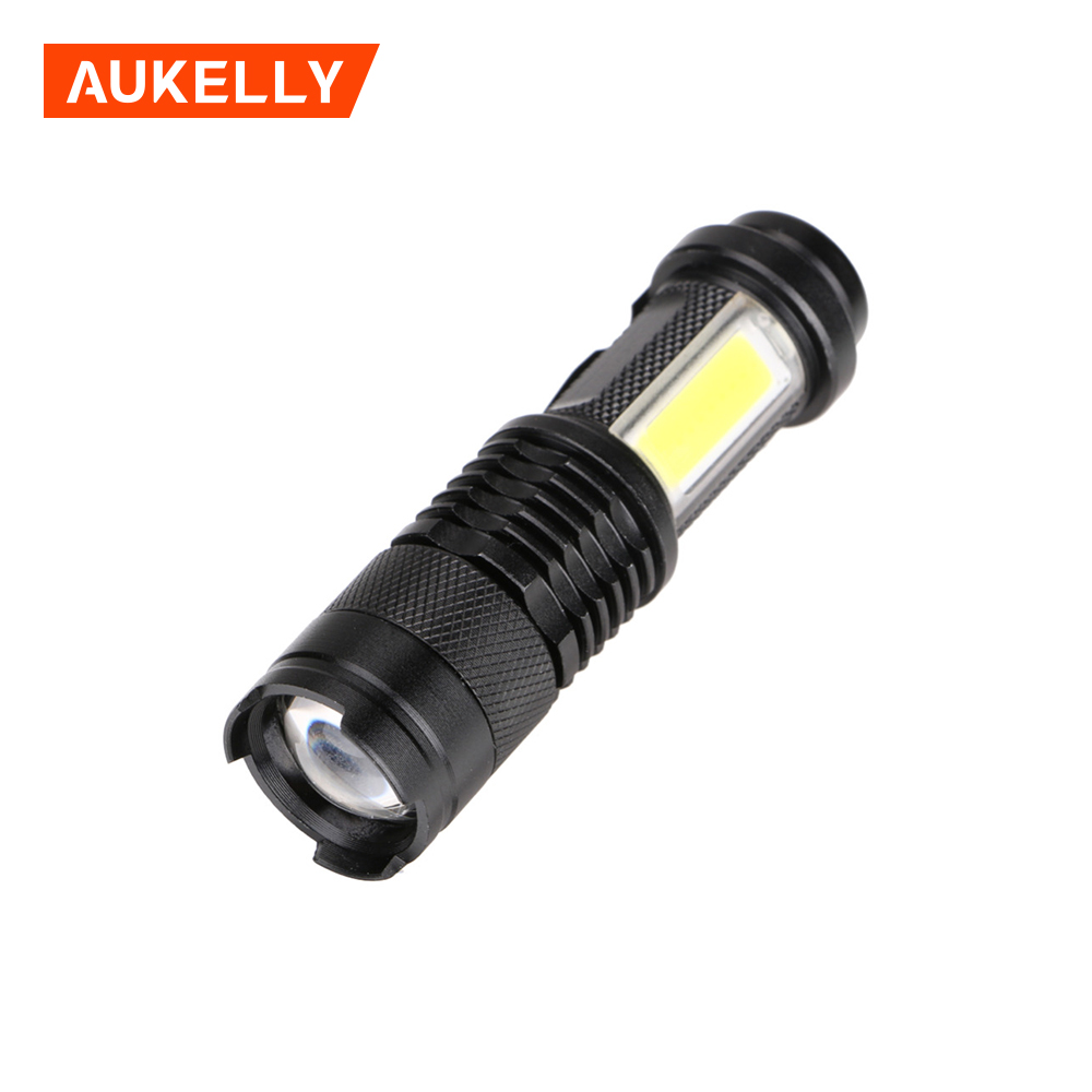 Q5 COB Waterproof Adjustable Zoom Focus Torch Penlight LED Flashlight