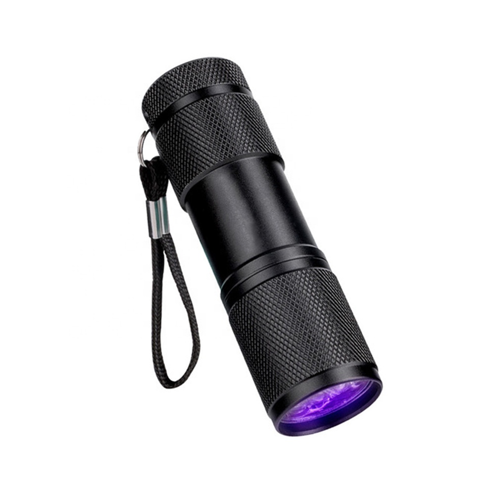 Mini 9LED UV Flashlights Ultraviolet Ultra Violet Invisible Ink Marker Detection Torch Light 365nm nichia uv led flashlight
