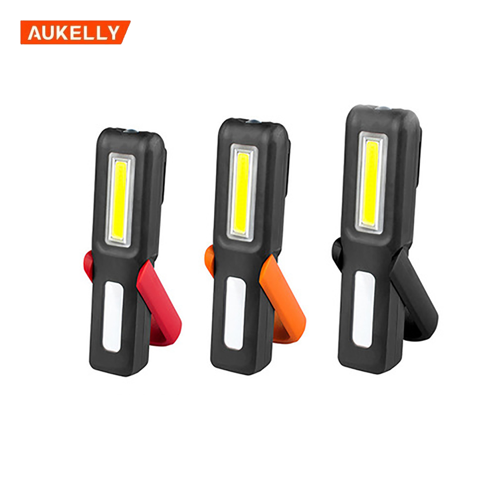 Rechargeable work light TPR magnetism usb cob flashlight na may hook H37