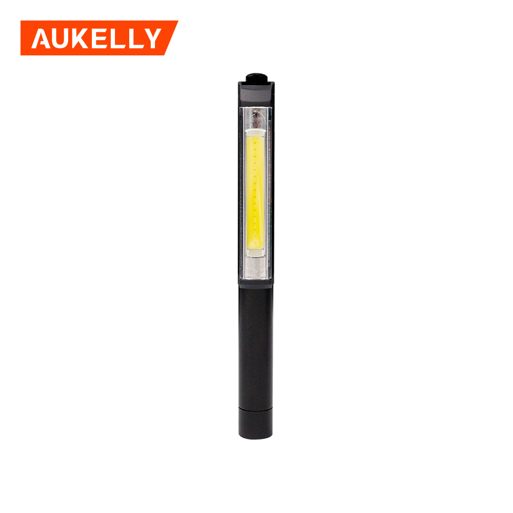 Aukelly Aluminium LED Chiedza Pocket Torch Rambi Magnet Peni basa mwenje cob WL7
