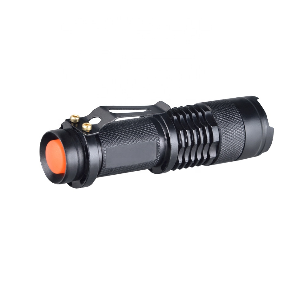 High Power 3 Mode Zoomable adjustable focus USB rechargeable Porket Aluminum Alloy High Lumen Mini Handheld Flashlight with clip