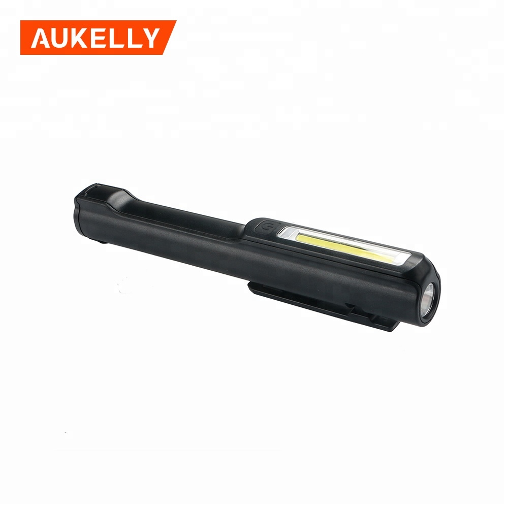 Aukelly 휴대용 USB 마그네틱 작업 램프 펜 모양 포켓 손전등 무선 충전식 개 암 나무 열매 led 작업 조명 WL13