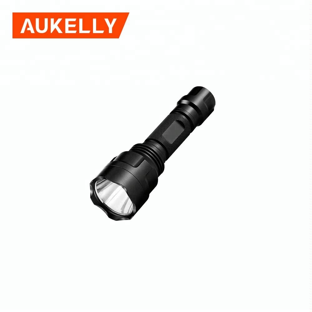 Aluminum 1000lm Rechargeable Led Flashlight 10w 18650 Led Tactical Torch C8