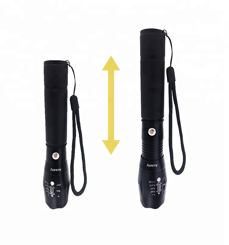 XML T6 LED flashlight torch zoomable USB rechargeable for input and output torch  led flashlight