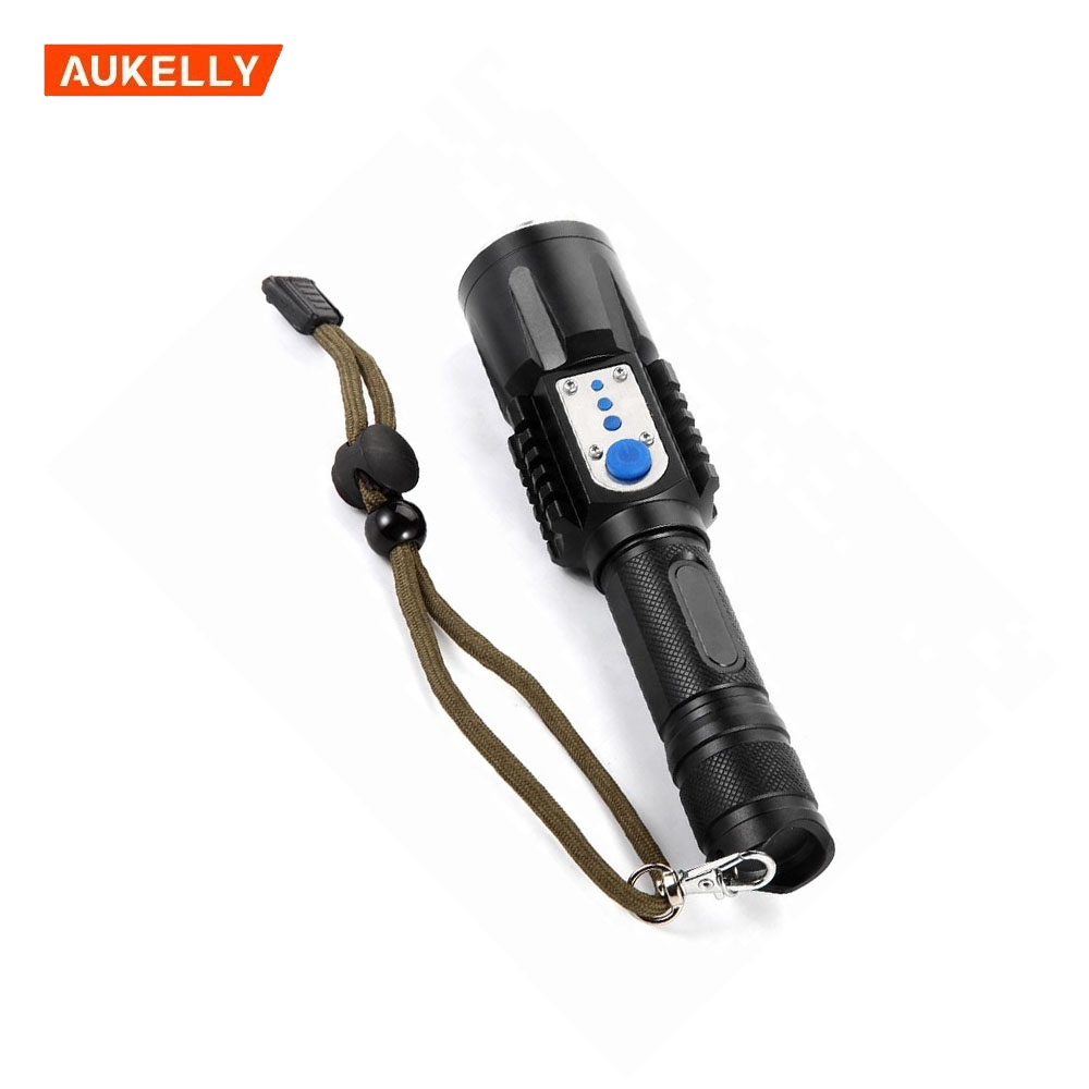 Aukelly Factory Supply Zoom Focus 10W XM-L L2 Heavy Duty Most Powerful Brightest led Torch linterna