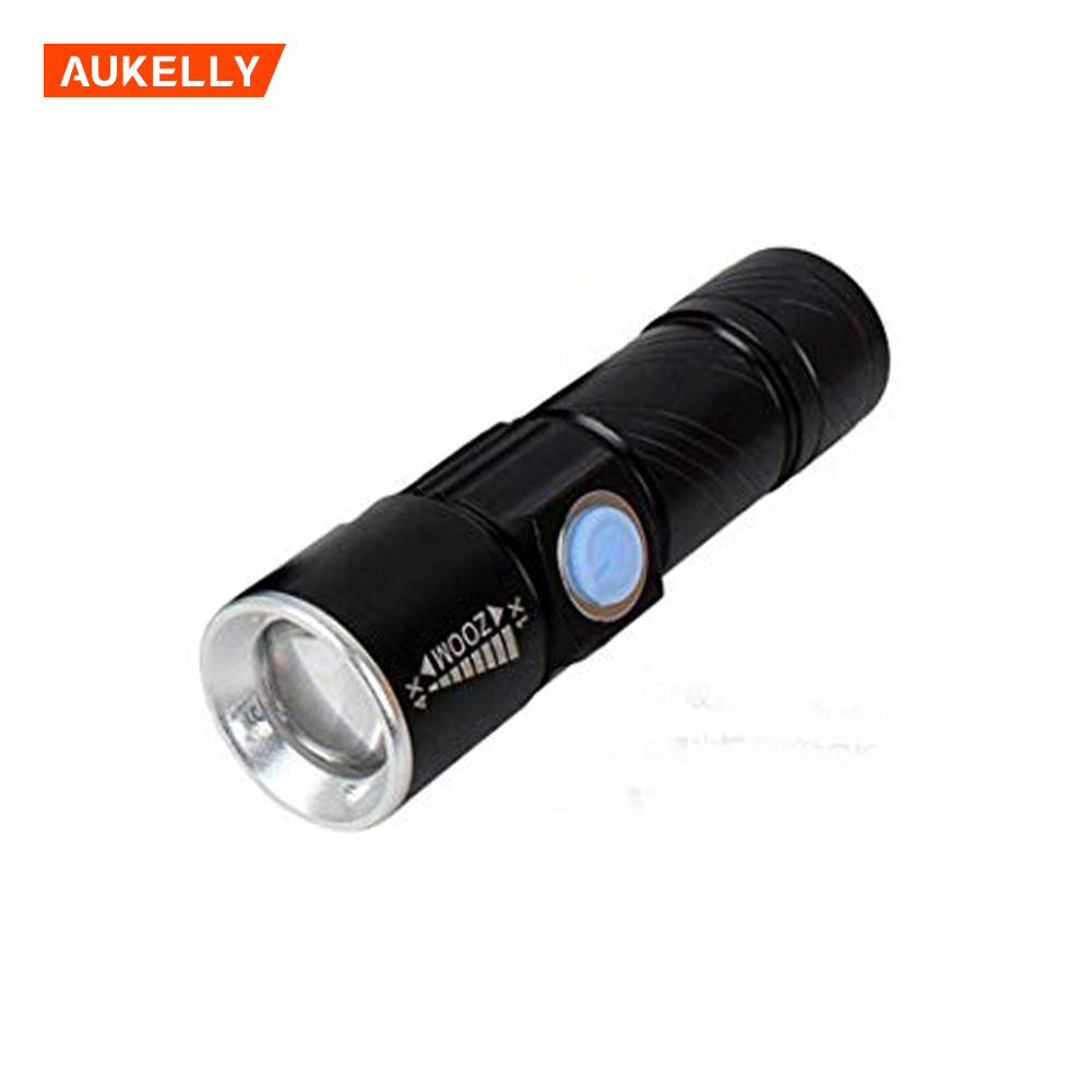 Mini Super Bright LED Torch USB Rechargeable Zoomable IP65 Water Resistant  Emergency Pocket mini led flashlight