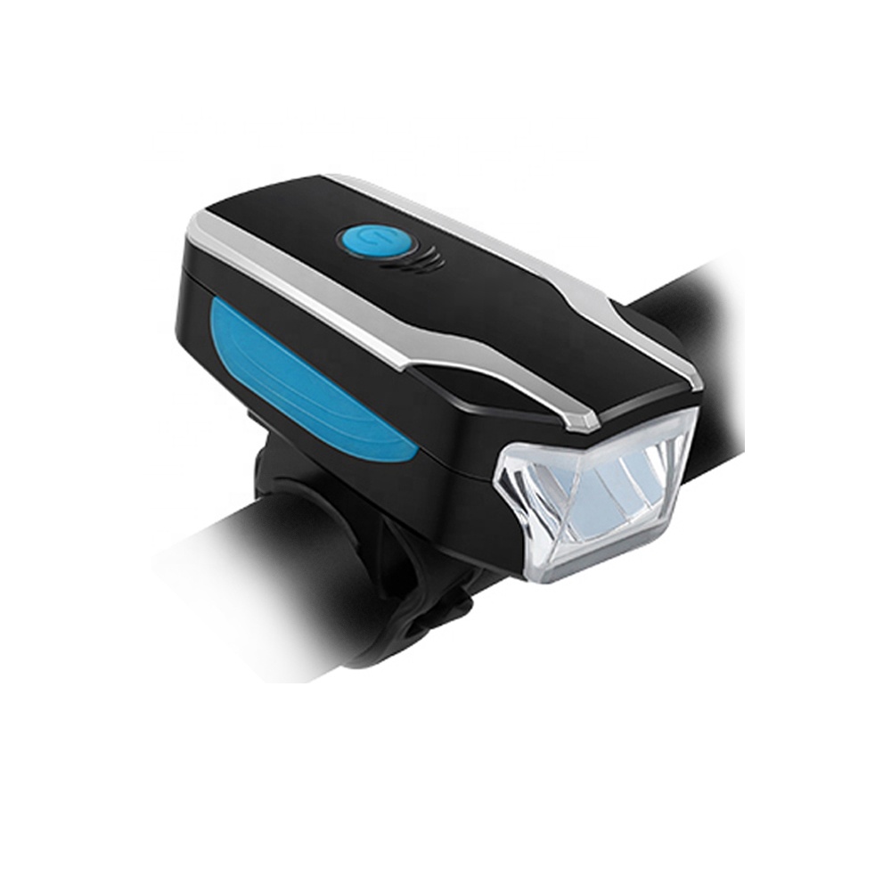 350lm USB վերալիցքավորվող Bicicleta Headlight ղեկի լապտեր120DB Զարթուցիչ Բարձրախոս Հեծանիվի առջևի լամպ Հեծանիվի լույս եղջյուրով B251