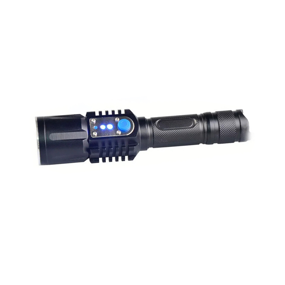 Aluminum alloy with USB charger 18650 rechargeable torch high power tactical led flashlight