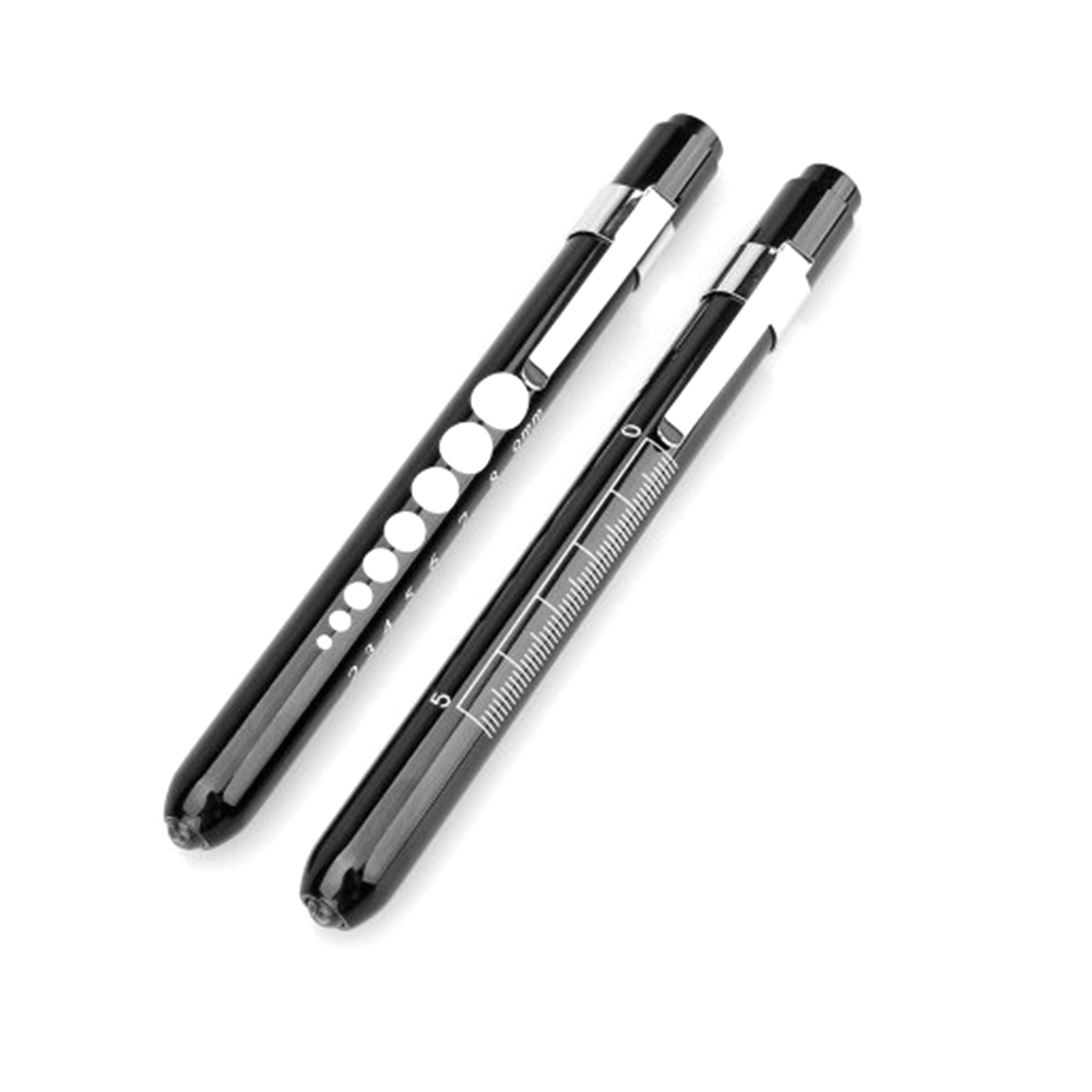 Mini Nurses Doctor pen led light with pupil gauge Aluminum Reusable Medical led torch light pen H67