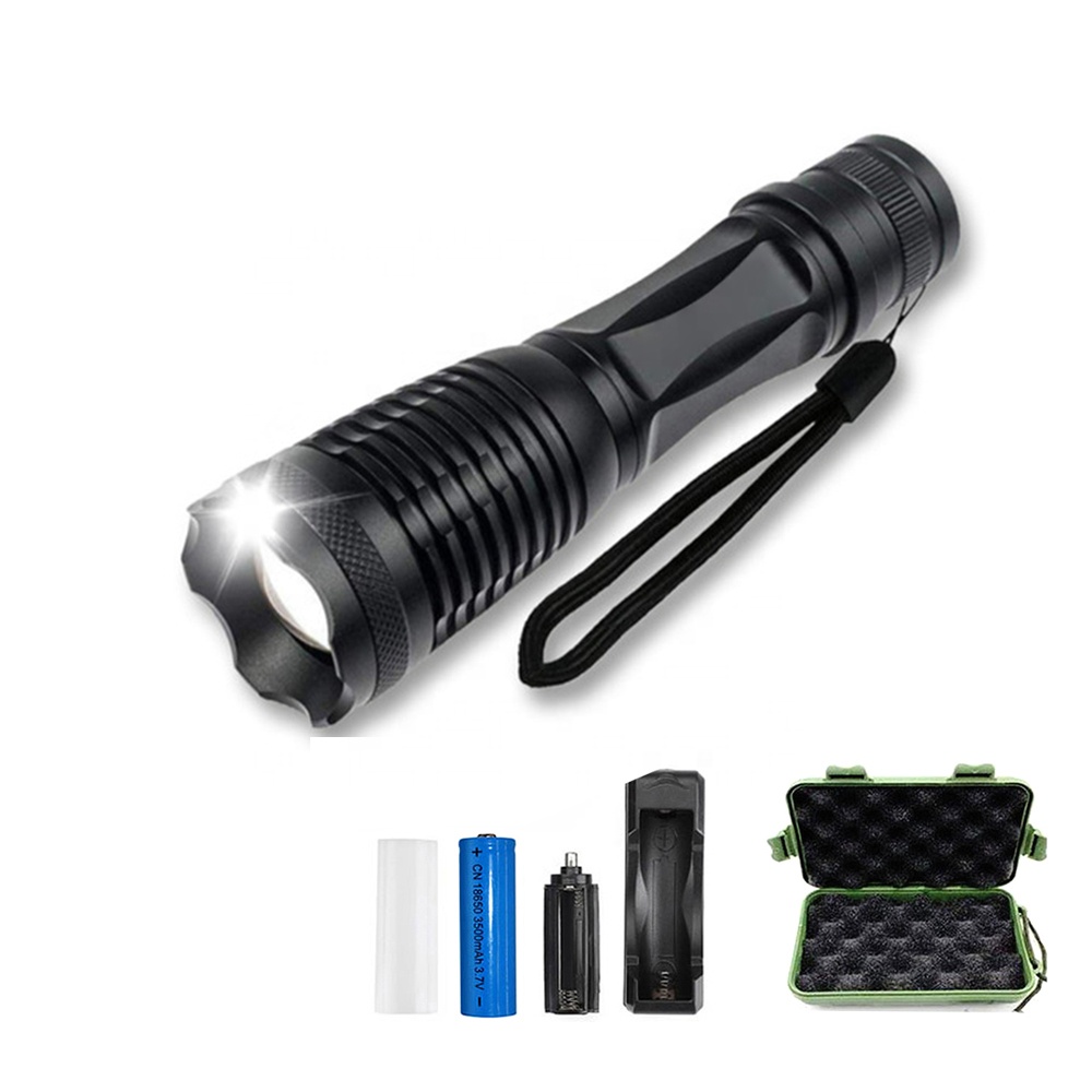 LED Linternas Waterproof Torcia XML T6 1000Lumen Rechargeable 18650 Taschenlampe Torch Light Ultra Power Flashlight Suit H8