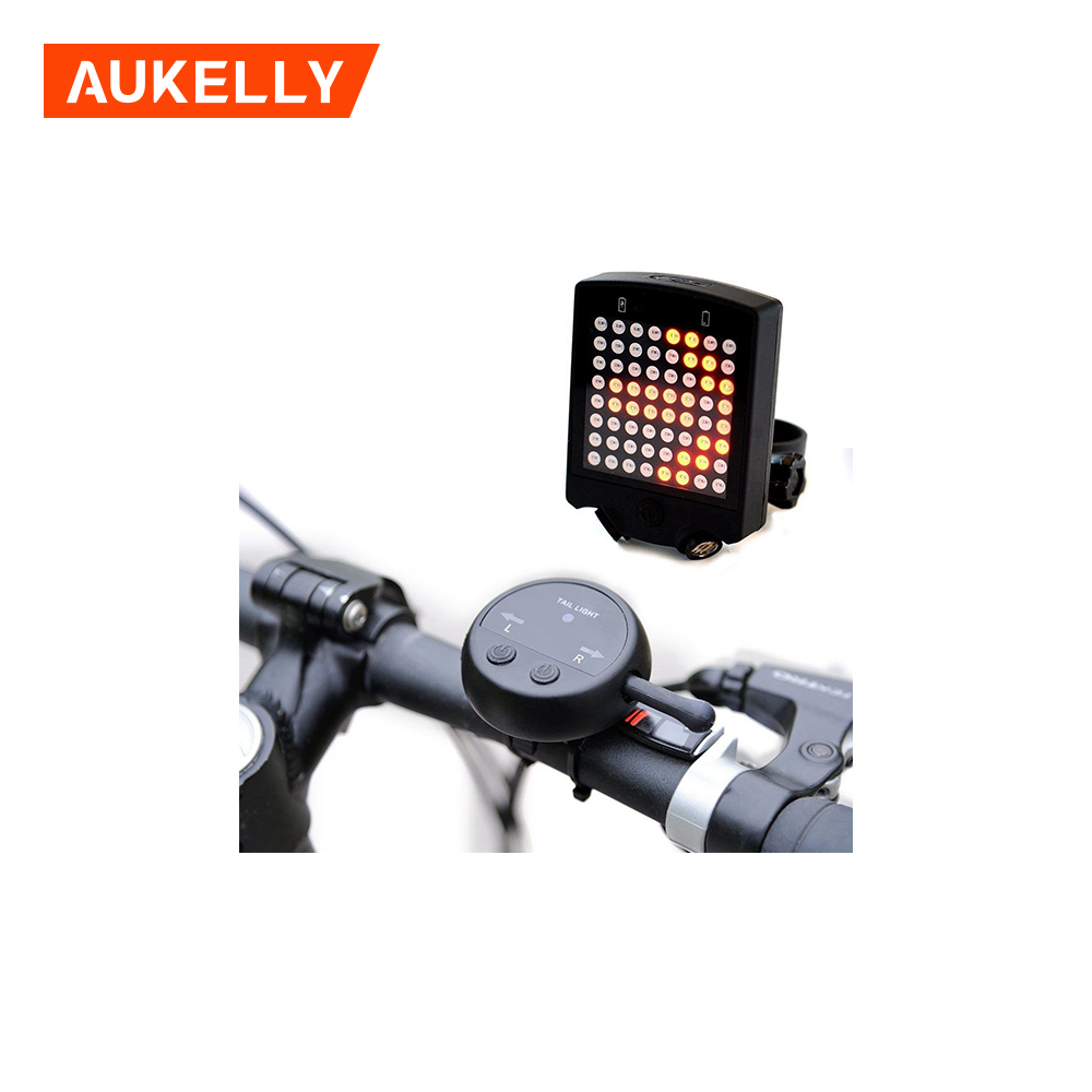 Turning 64 LED Smart Charging USB  turn signal bicycle rear light rechargeable brake bike tail light B20