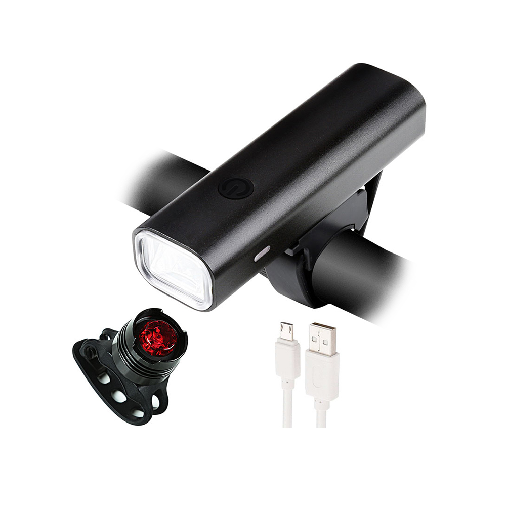 Allemagne Standard cyclisme étanche USB Rechargeable feu arrière ensemble de lampes avant vélo vtt Led feu arrière vélo phare Kit B253