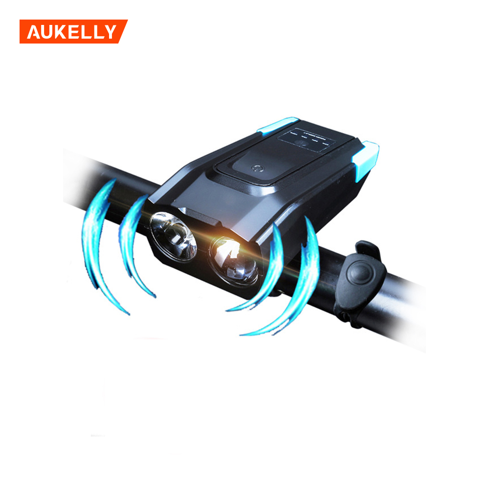 스마트 ABS 사이클링 라이트 4000mAh USB 충전 LED 자전거 헤드 라이트 800 루멘 자전거 프론트 라이트 (벨 B199 포함)