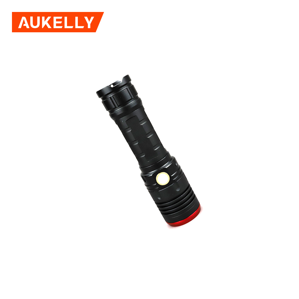 Aukelly tactical USB charge waterproof flesh light torch