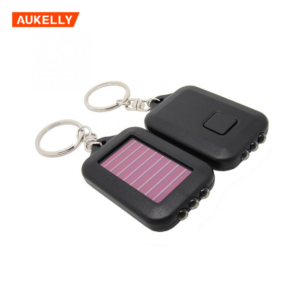 Outdoor Multifunction mini colorful pocket keychain light solar led flashlight