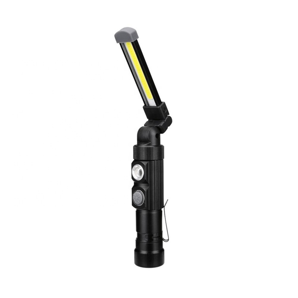 5 Mga Mode Portable Torch USB Rechargeable LED Magnetic Flashlight Camping Lantern Folding Lamp Built-in na Baterya COB Work Light WL40