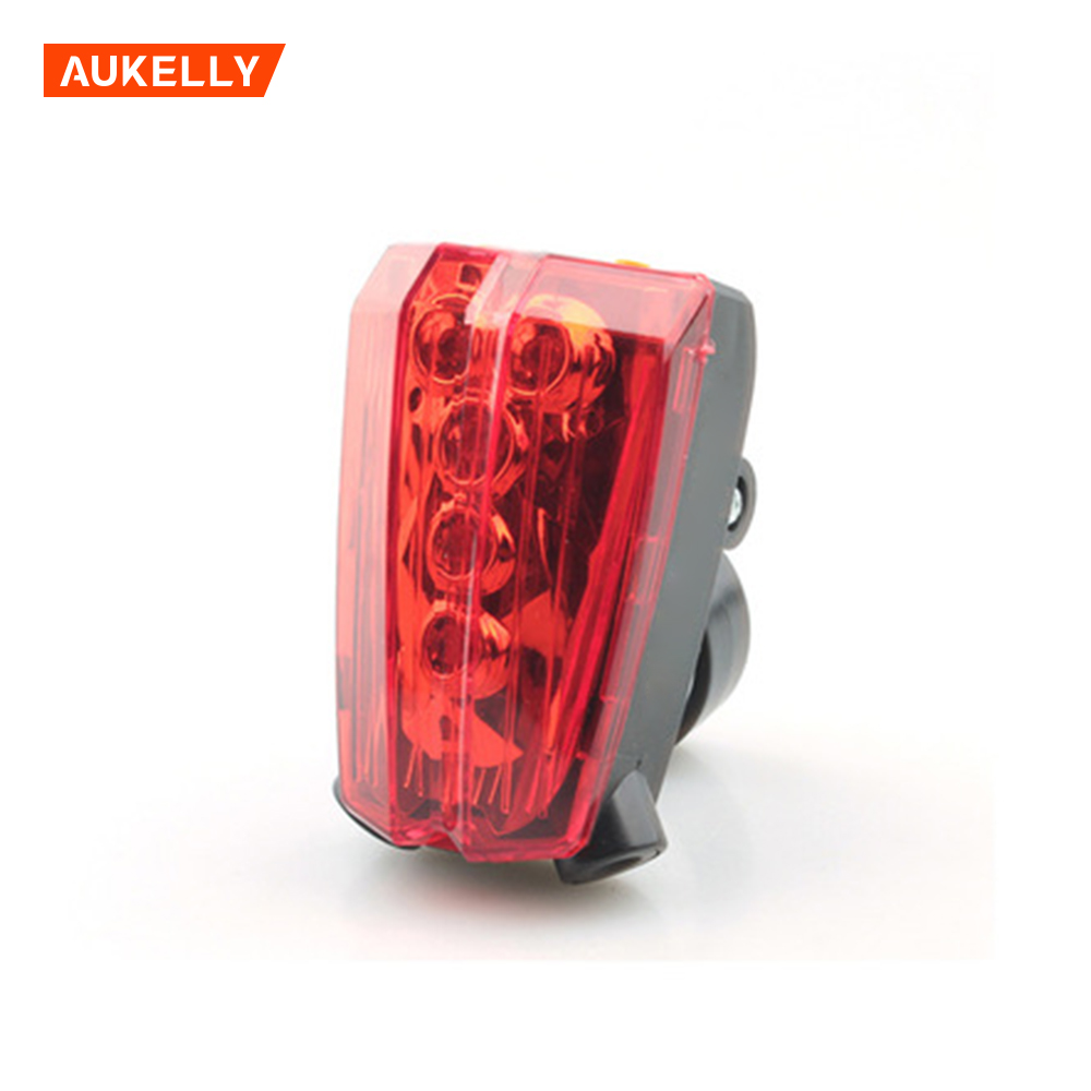 Mini advertència per ciclisme, 5 LED, 2 làser, llum intermitent, llum posterior de seguretat, llum posterior làser de bicicleta B210