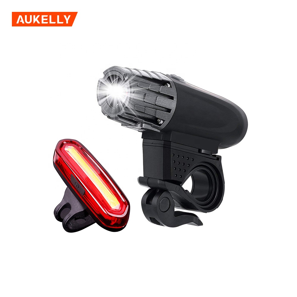 Mount Cycling light front and rear bike tail lamp Waterproof bicycle COB rear light bicycle lights usb led rechargeable set B3-7