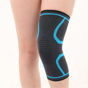 Elastic Silicone Knee Brace With Spring Support Bar Anti-skid Sports Knee Pad For Running Basketball Joint Pain Knee Supports KS-07