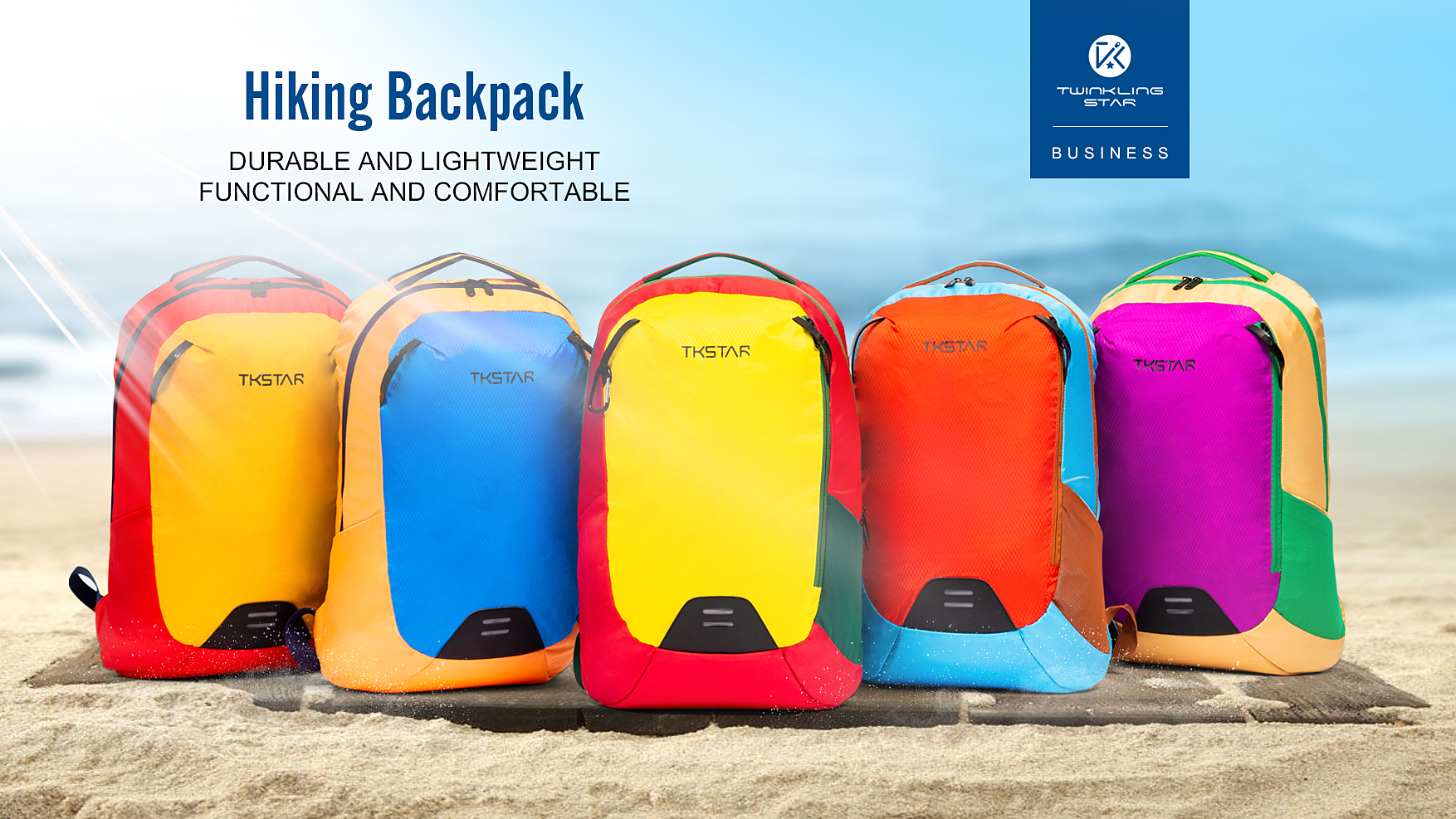 Twinkling Star|New Design Contrast Color Handiness Hiking Sport Backpack ODM OEM China Bagfactory