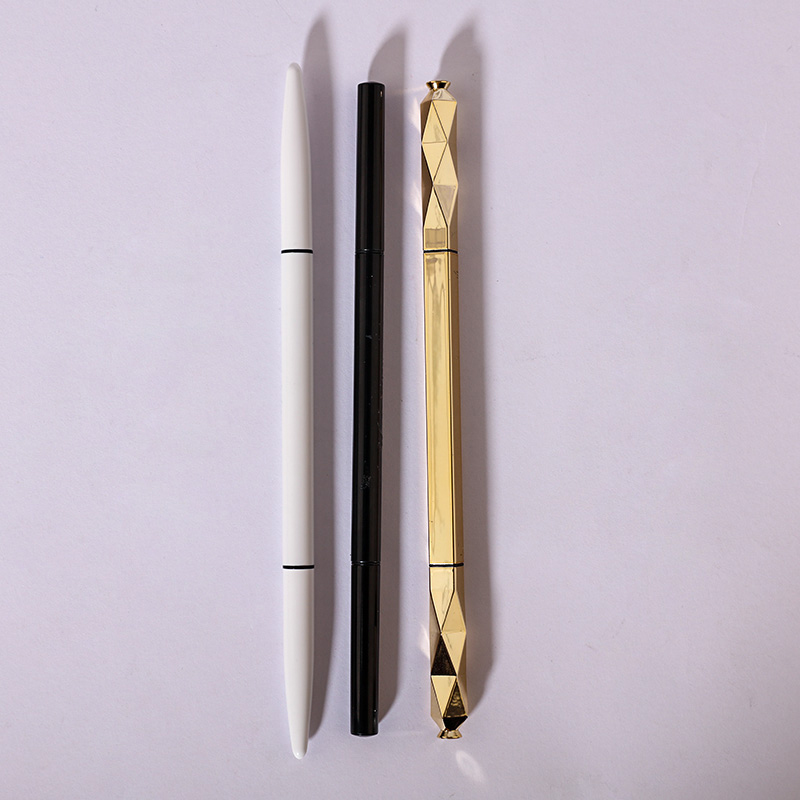 Lápis de sobrancelha de ponta dupla Lápis de sobrancelha retrátil Micro Lápis de sobrancelha à prova d'água Fabricantes