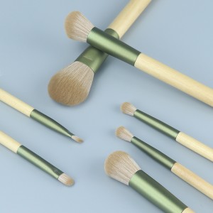 Mga Kosmetiko Brushes Nylon Wooden Eye Makeup Brushes Pribadong Label Brush Kit