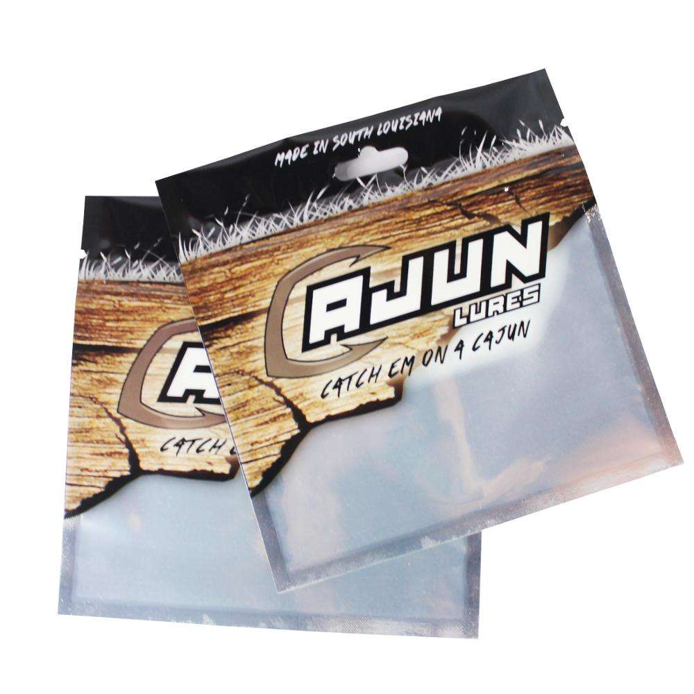 Customized Ziplock Top Soft Plastic Lures Bags for Fishing Bait