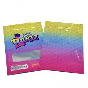 Custom Printed Runtz Packaging Mylar Ziplock Pouch Smell Proof Bags for Weed