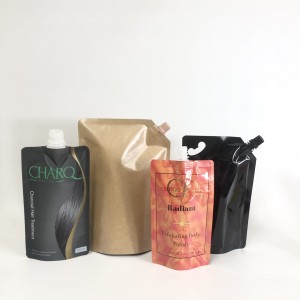 Custom Printed Full Size Sustainable High Barrier and Durable Beverage Liquid Stand up Spout Pouch