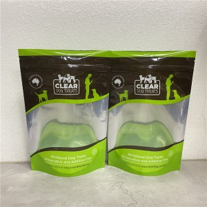 Custom Printed Food Grade Material Pet Food Stand up Zipper Bag with Clear Window