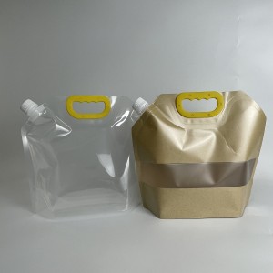 Прилагодена пластична торбичка за блика со капацитет од 5 килограми со рачка