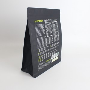 Customized Printed Flat Bottom 8 Side Sealing Stand up Pouch with Zip Lock Coffee Beans/Powder Tea/Protein Powder Packaging Bag