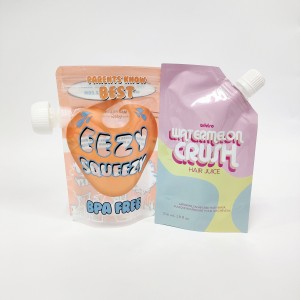 Recyclable Stand Up Spout Pouch For Liquid Or Body Lotion Packaging Leakproof
