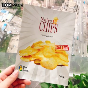 Custom 3 side seal bag aluminum foil potato chips packaging bag