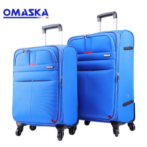 OMASKA 2020 નવી ફેશન સોફ્ટ નાયલોન બુલ 20 24 28 ઇંચ બિઝનેસ 4 વ્હીલ્સ ટ્રોલી બેગ