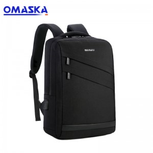 2019 China custom logo fashion nylon waterproof charging backpack usb laptop