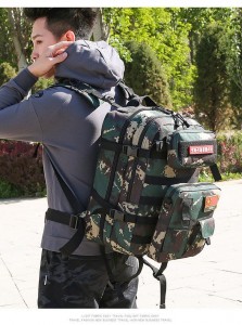 Omaska ​​Outdoor Waterproof Hiking Survival Army Bag Black Military Tactical Backpack APL#826