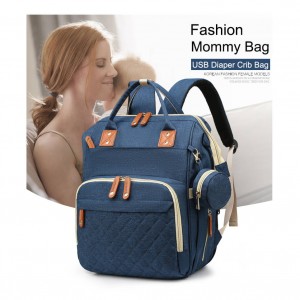 Omaska ​​lightweight mommy Backpack ກະເປົ໋າຜ້າອ້ອມທີ່ມີປະໂຫຍດຫຼາຍຢ່າງ #HS2026-1